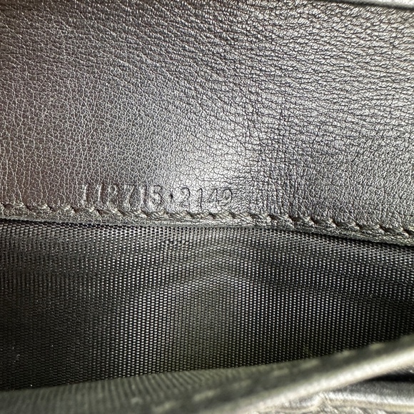 Gucci Guccima Embossed Black Leather Bifold Wallet Auntentic - Picture 10 of 12